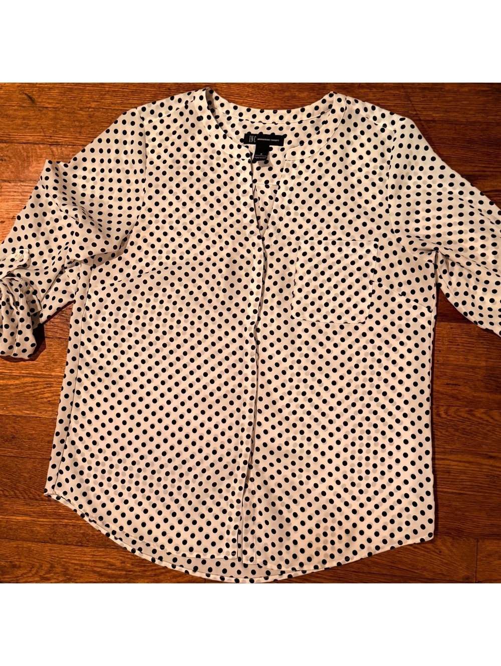 INC International Concepts Women's Polka Dot Blouse Size 8